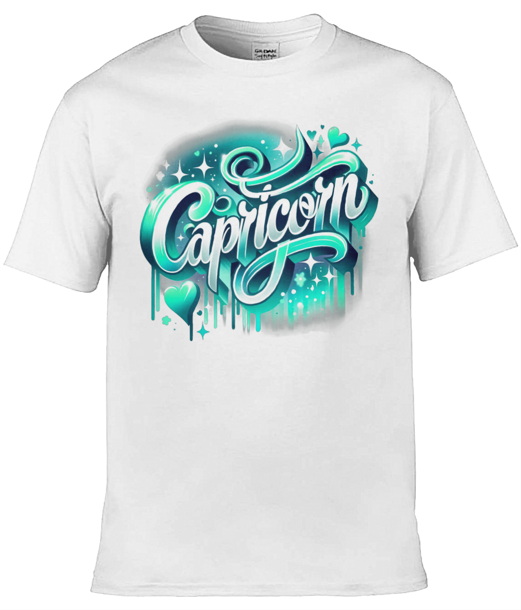 Mens T-Shirt (Gildan Softstyle 64000) - with Zodiac Sign - Capricorn 3
