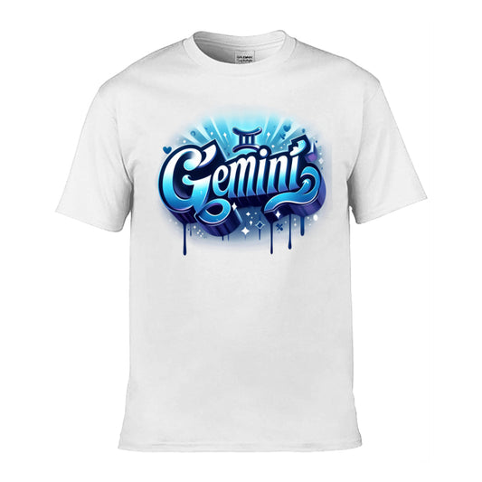 Mens T-Shirt (Gildan Softstyle 64000) - with Zodiac Sign - Gemini