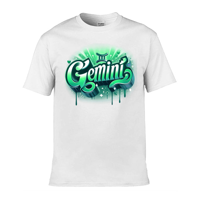 Mens T-Shirt (Gildan Softstyle 64000) - with Zodiac Sign - Gemini
