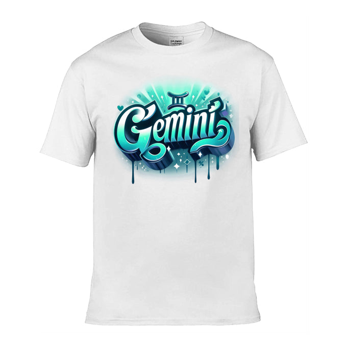 Mens T-Shirt (Gildan Softstyle 64000) - with Zodiac Sign - Gemini
