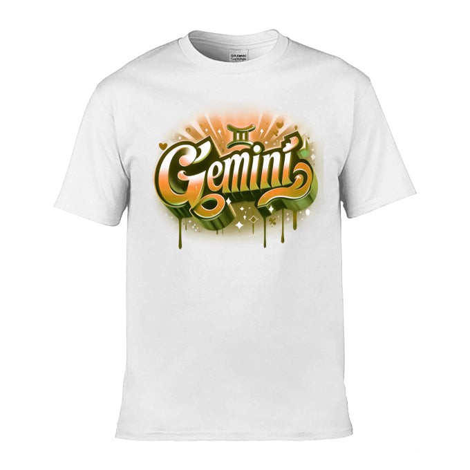 Mens T-Shirt (Gildan Softstyle 64000) - with Zodiac Sign - Gemini