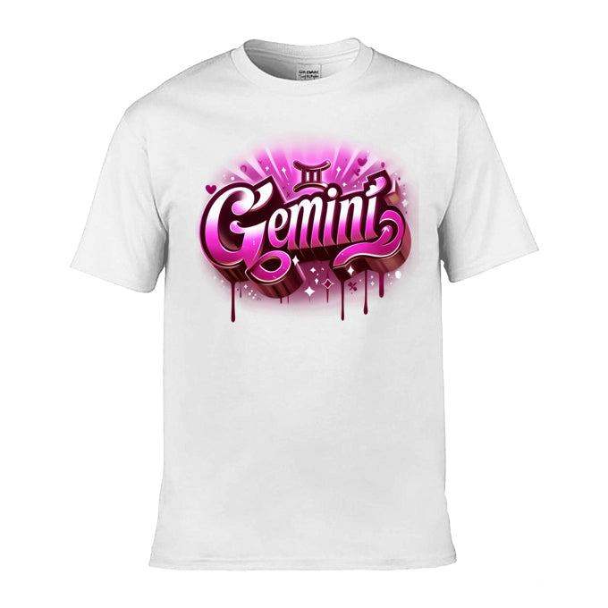Mens T-Shirt (Gildan Softstyle 64000) - with Zodiac Sign - Gemini
