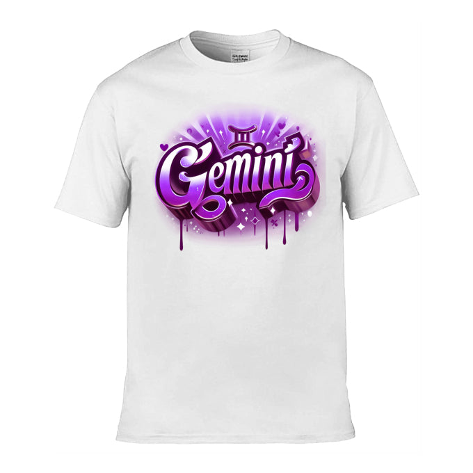 Mens T-Shirt (Gildan Softstyle 64000) - with Zodiac Sign - Gemini