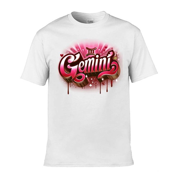 Mens T-Shirt (Gildan Softstyle 64000) - with Zodiac Sign - Gemini