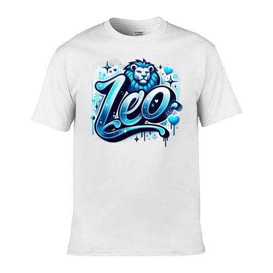 Mens T-Shirt (Gildan Softstyle 64000) - with Zodiac Sign - Leo