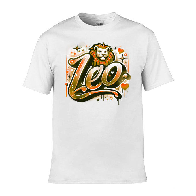 Mens T-Shirt (Gildan Softstyle 64000) - with Zodiac Sign - Leo