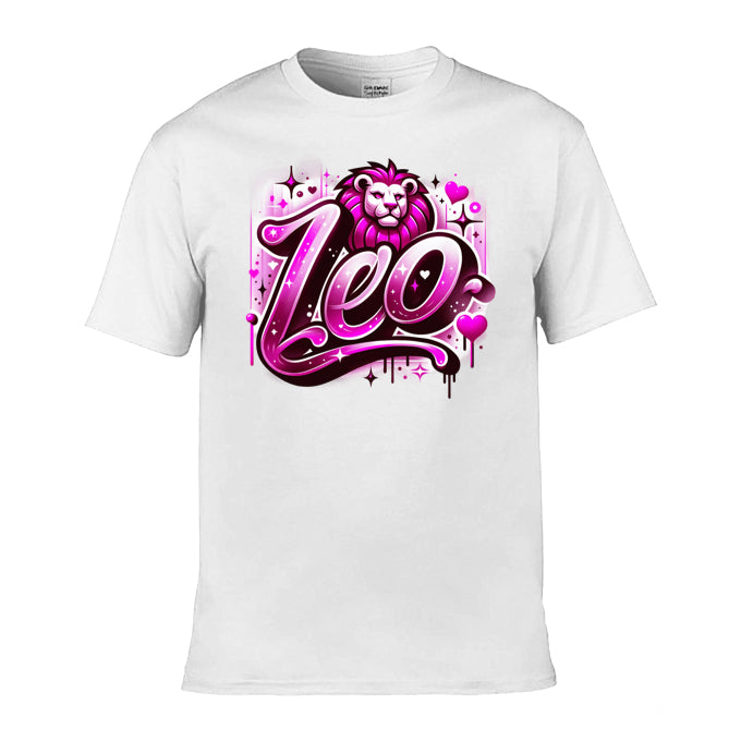 Mens T-Shirt (Gildan Softstyle 64000) - with Zodiac Sign - Leo