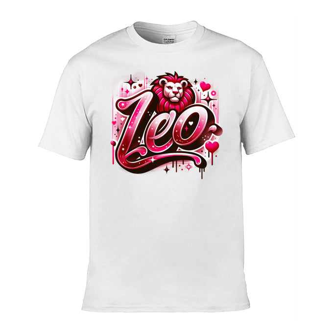 Mens T-Shirt (Gildan Softstyle 64000) - with Zodiac Sign - Leo
