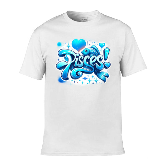 Mens T-Shirt (Gildan Softstyle 64000) - with Zodiac Sign - Pisces 1