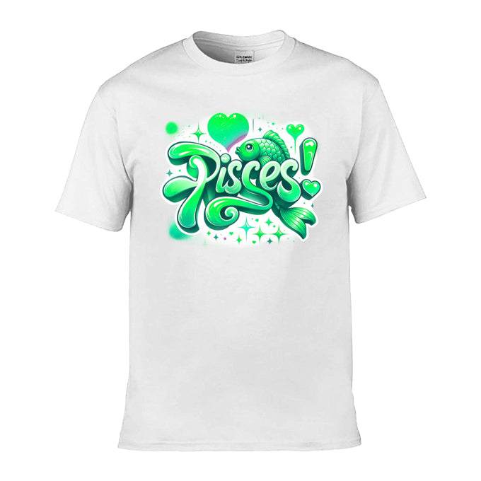 Mens T-Shirt (Gildan Softstyle 64000) - with Zodiac Sign - Pisces 1