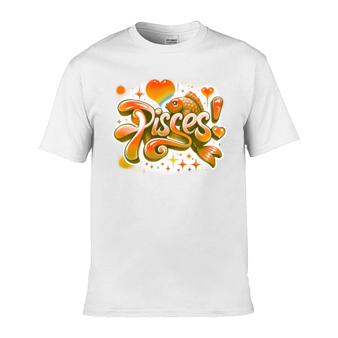 Mens T-Shirt (Gildan Softstyle 64000) - with Zodiac Sign - Pisces 1