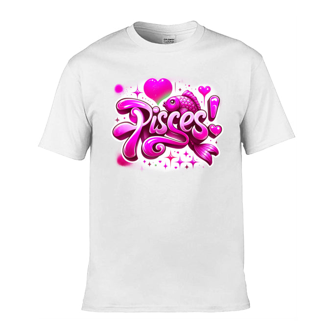 Mens T-Shirt (Gildan Softstyle 64000) - with Zodiac Sign - Pisces 1