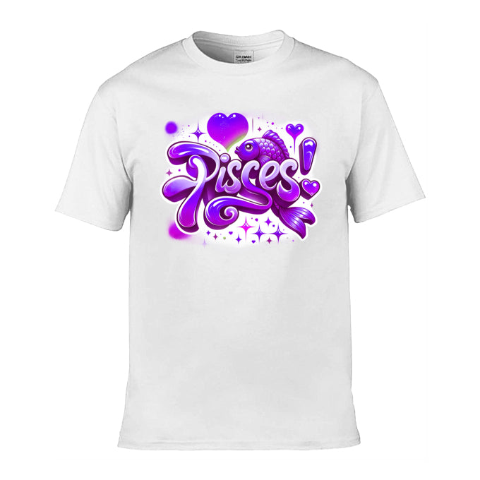 Mens T-Shirt (Gildan Softstyle 64000) - with Zodiac Sign - Pisces 1