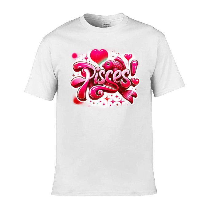 Mens T-Shirt (Gildan Softstyle 64000) - with Zodiac Sign - Pisces 1