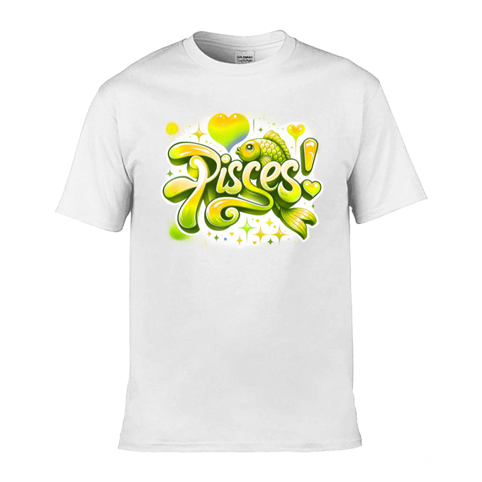Mens T-Shirt (Gildan Softstyle 64000) - with Zodiac Sign - Pisces 1