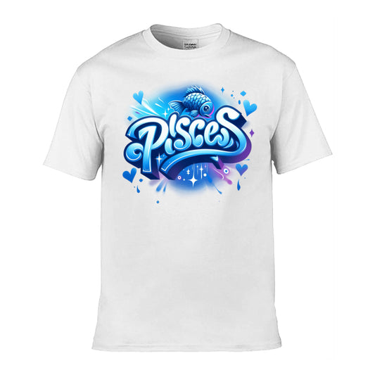 Mens T-Shirt (Gildan Softstyle 64000) - with Zodiac Sign - Pisces 2