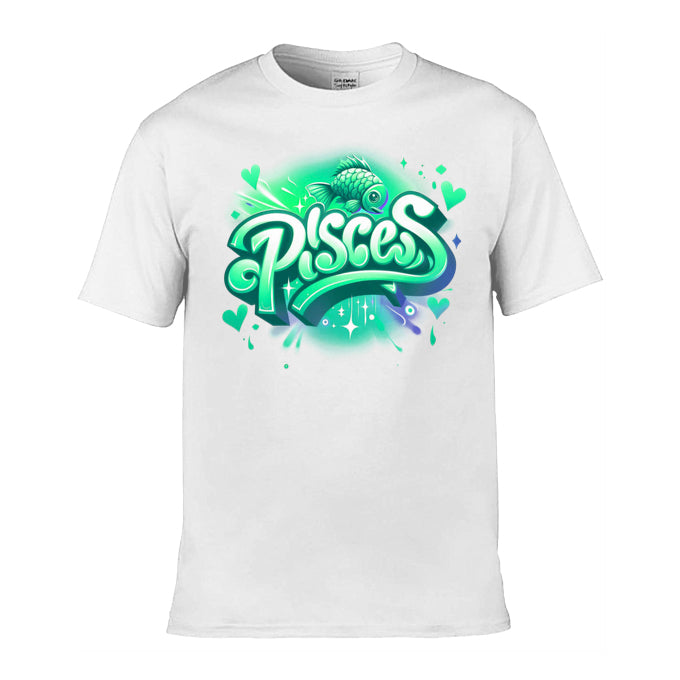 Mens T-Shirt (Gildan Softstyle 64000) - with Zodiac Sign - Pisces 2
