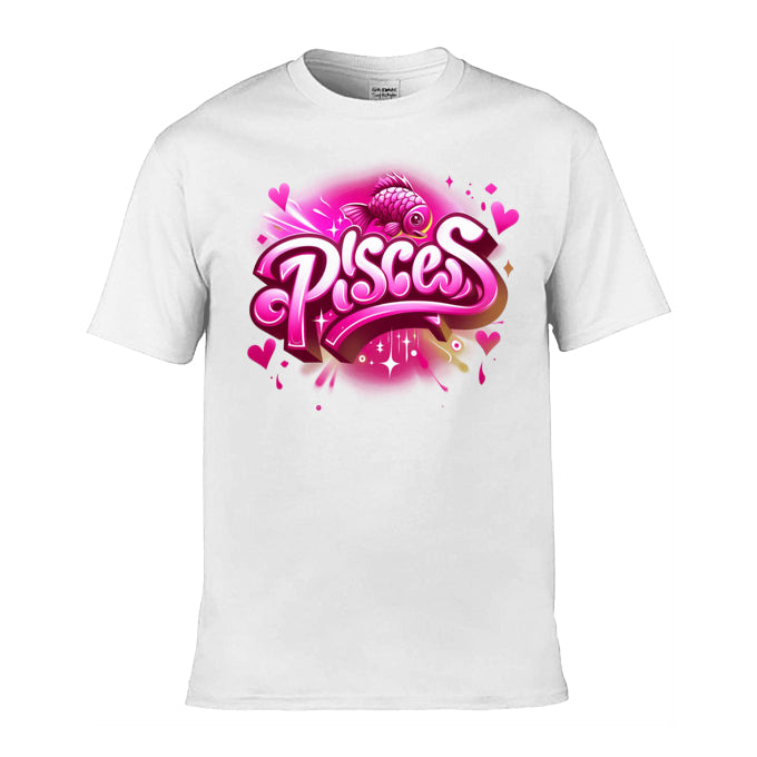 Mens T-Shirt (Gildan Softstyle 64000) - with Zodiac Sign - Pisces 2