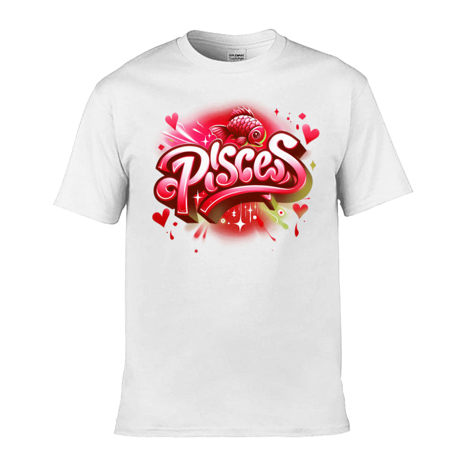 Mens T-Shirt (Gildan Softstyle 64000) - with Zodiac Sign - Pisces 2