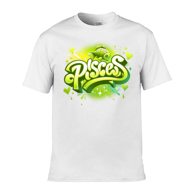 Mens T-Shirt (Gildan Softstyle 64000) - with Zodiac Sign - Pisces 2