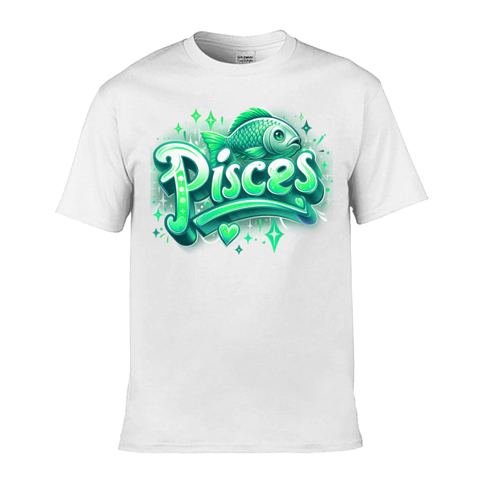 Mens T-Shirt (Gildan Softstyle 64000) - with Zodiac Sign - Pisces 3