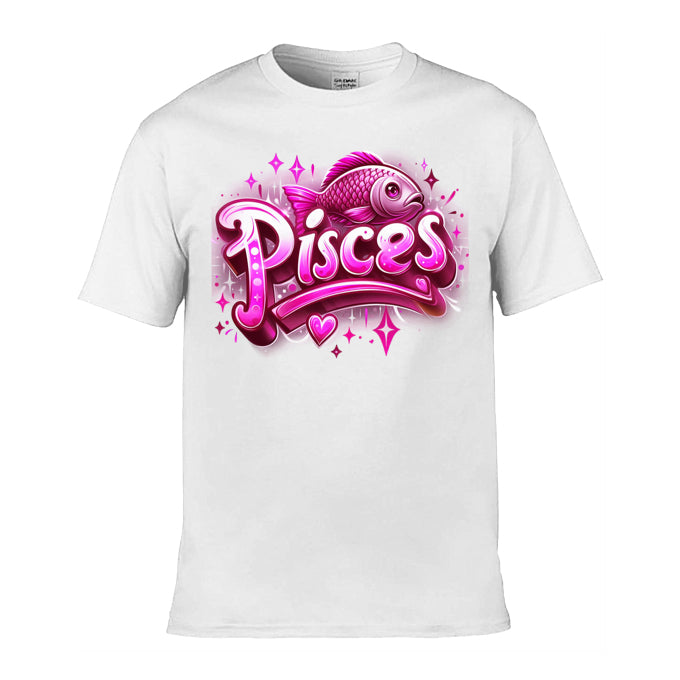 Mens T-Shirt (Gildan Softstyle 64000) - with Zodiac Sign - Pisces 3