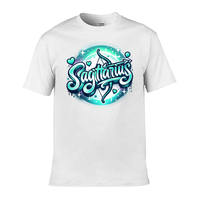 Mens T-Shirt (Gildan Softstyle 64000) - with Zodiac Sign - Sagittarius