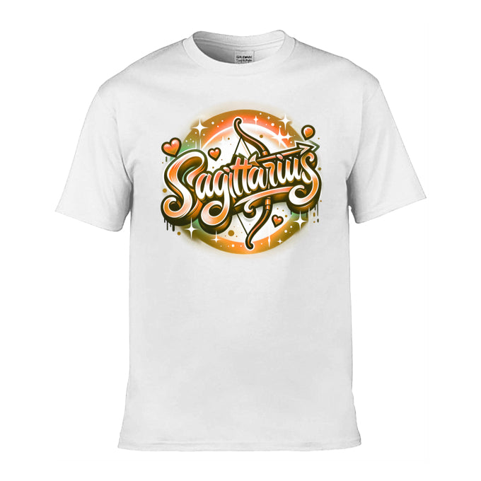 Mens T-Shirt (Gildan Softstyle 64000) - with Zodiac Sign - Sagittarius