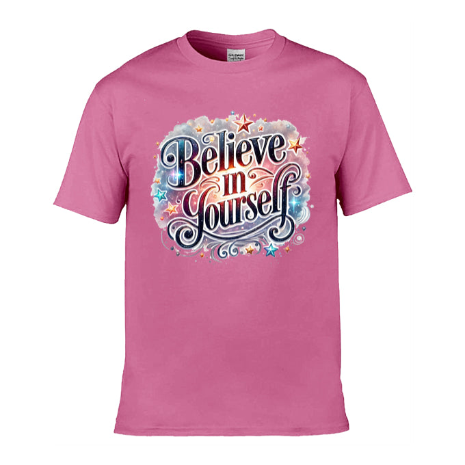 Mens T-Shirt (Gildan Softstyle 64000) - 9 Colours to choose from with 'Believe in yourself' message (5)