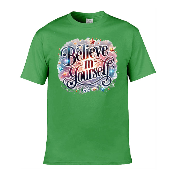 Mens T-Shirt (Gildan Softstyle 64000) - 9 Colours to choose from with 'Believe in yourself' message (5)