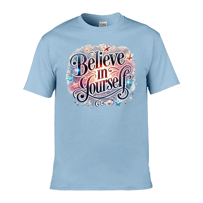 Mens T-Shirt (Gildan Softstyle 64000) - 9 Colours to choose from with 'Believe in yourself' message (5)