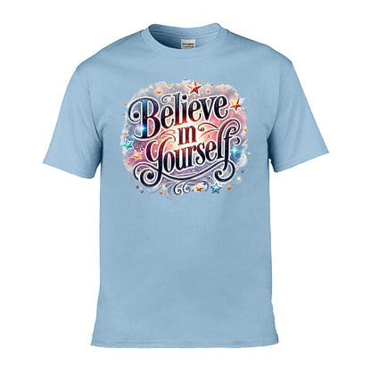 Mens T-Shirt (Gildan Softstyle 64000) - 9 Colours to choose from with 'Believe in yourself' message (5)