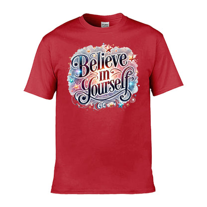 Mens T-Shirt (Gildan Softstyle 64000) - 9 Colours to choose from with 'Believe in yourself' message (5)
