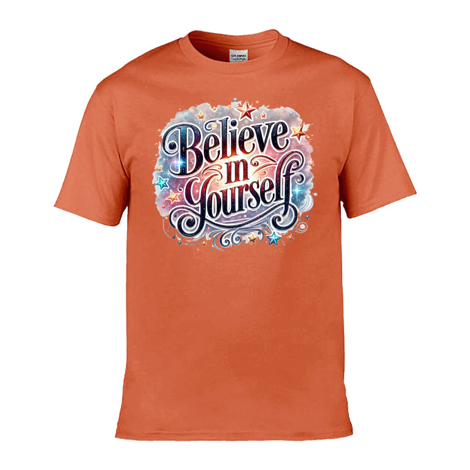 Mens T-Shirt (Gildan Softstyle 64000) - 9 Colours to choose from with 'Believe in yourself' message (5)