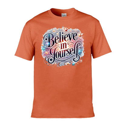 Mens T-Shirt (Gildan Softstyle 64000) - 9 Colours to choose from with 'Believe in yourself' message (5)