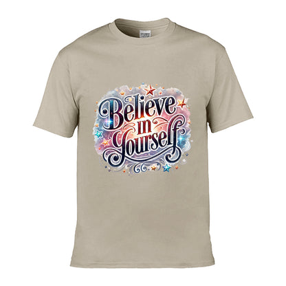 Mens T-Shirt (Gildan Softstyle 64000) - 9 Colours to choose from with 'Believe in yourself' message (5)
