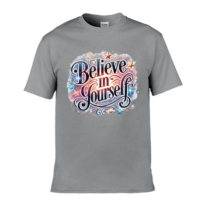 Mens T-Shirt (Gildan Softstyle 64000) - 9 Colours to choose from with 'Believe in yourself' message (5)