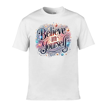 Mens T-Shirt (Gildan Softstyle 64000) - 9 Colours to choose from with 'Believe in yourself' message (5)