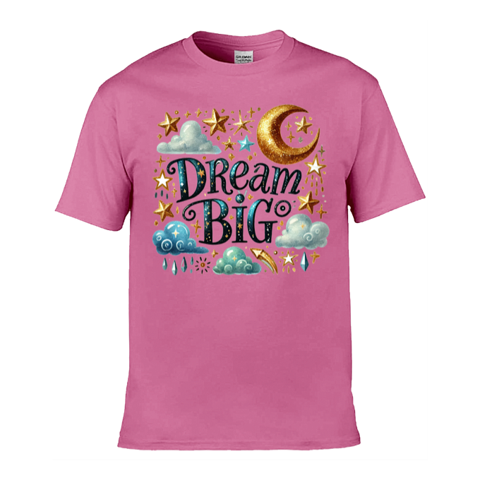 Mens T-Shirt (Gildan Softstyle 64000) - 9 Colours to choose from with 'Dream big' message