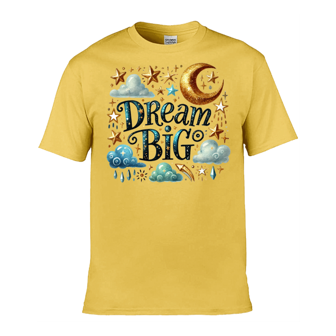Mens T-Shirt (Gildan Softstyle 64000) - 9 Colours to choose from with 'Dream big' message