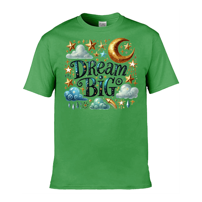 Mens T-Shirt (Gildan Softstyle 64000) - 9 Colours to choose from with 'Dream big' message