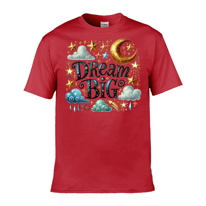 Mens T-Shirt (Gildan Softstyle 64000) - 9 Colours to choose from with 'Dream big' message