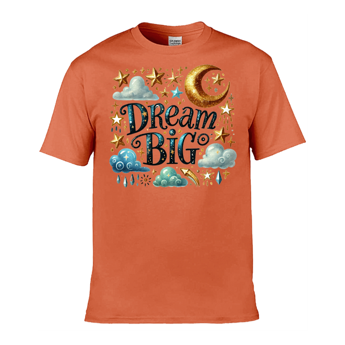 Mens T-Shirt (Gildan Softstyle 64000) - 9 Colours to choose from with 'Dream big' message